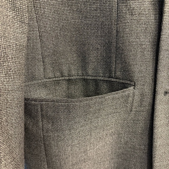 Bert Pulitzer Mens Dark Gray Twist Blazer 44S Sport Jacket Coat Tweed Wool Blend - Picture 4 of 10